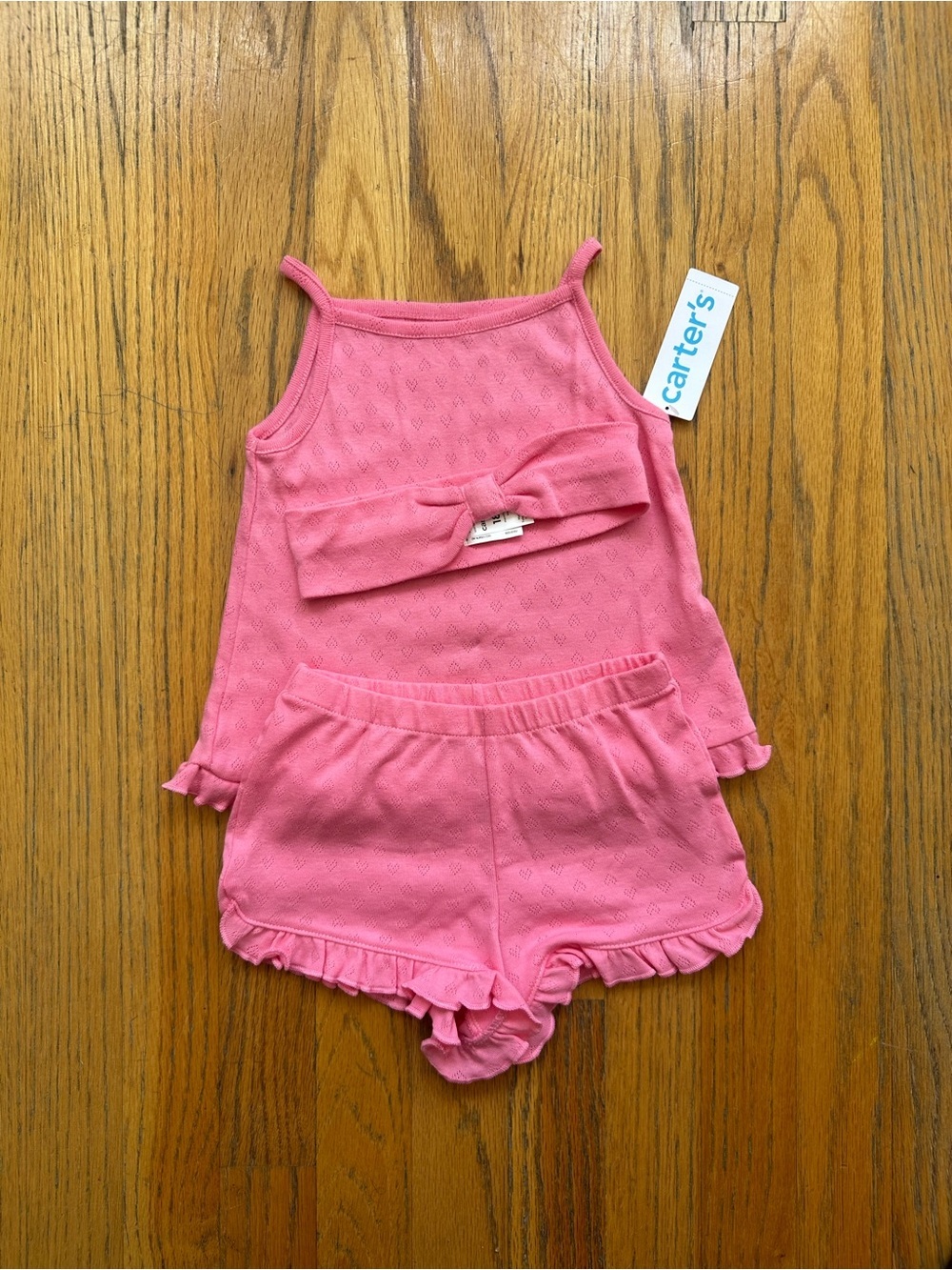 Carter's Pink Girl's Tank Top & Shorts Matching Set
